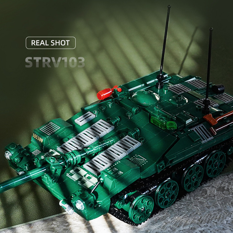 Jual WW2 Military STRV-103 Tank Army Armored Vehicle Mould King ...