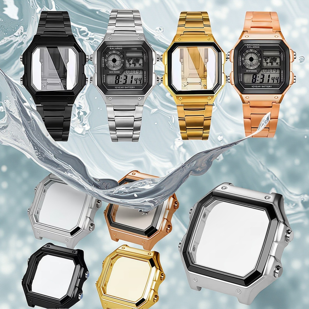 Jual Upgrade All Metal Case Fashion For Casio AE1200 mod kit Modified ...