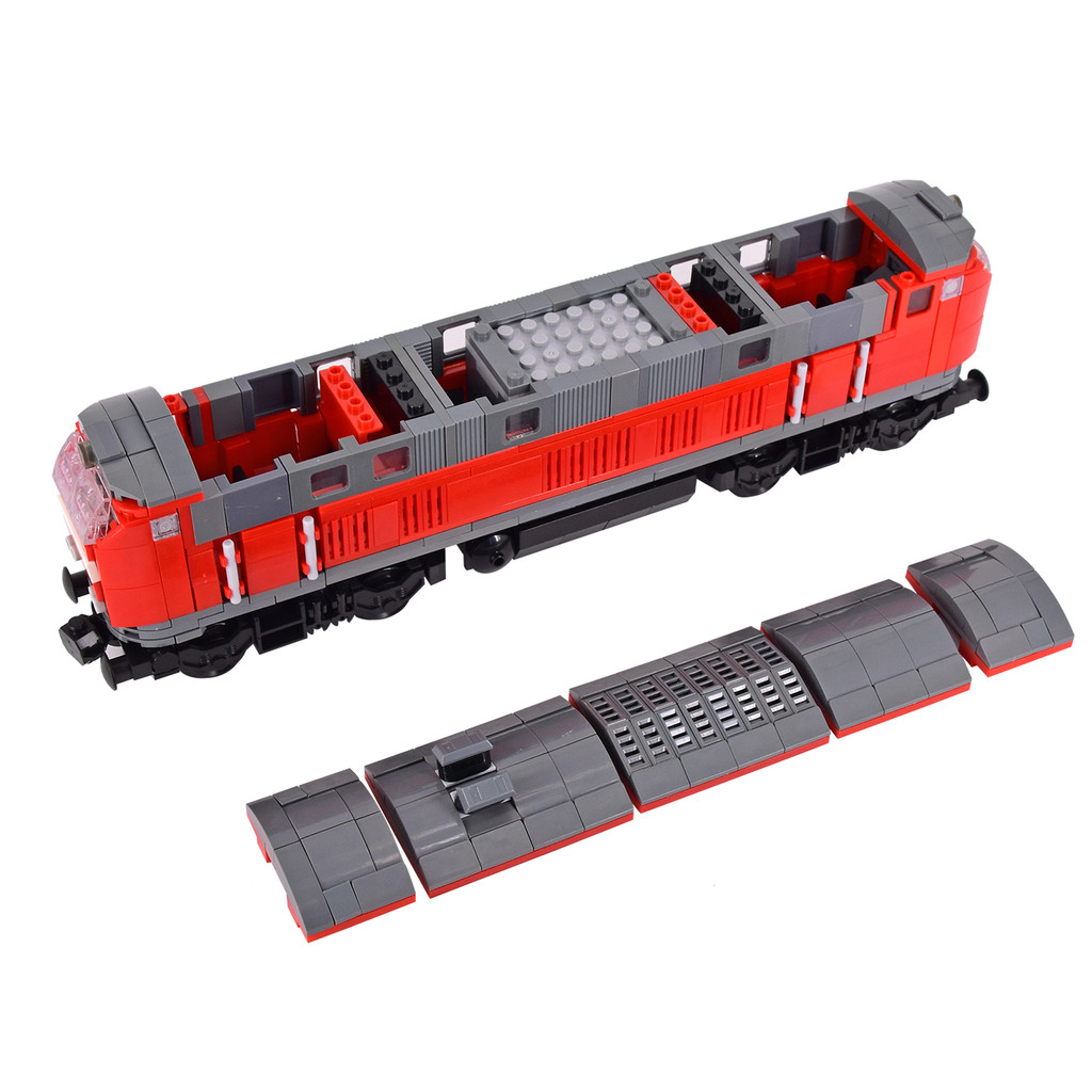 Jual MOC City Creative Building Blocks Train Engine Toy Set, Realistic ...
