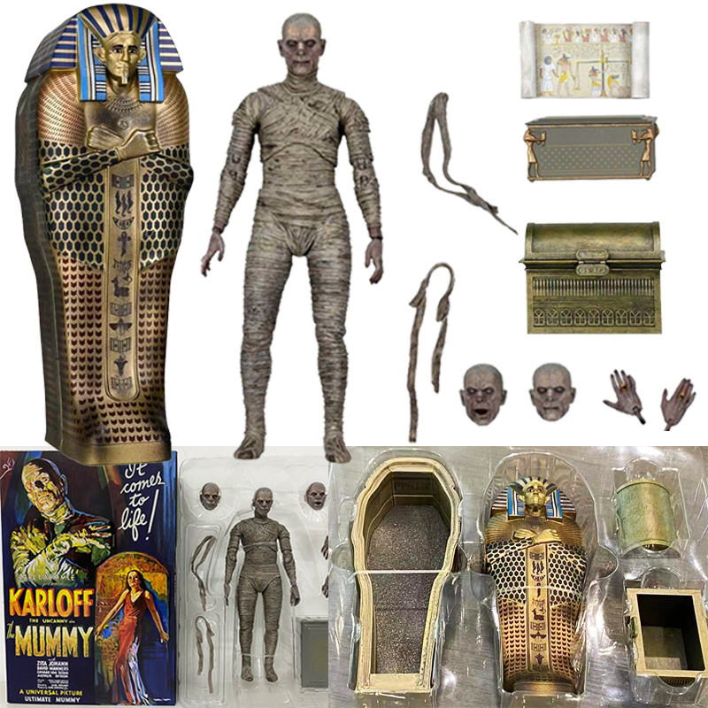 Jual NECA Figure Universal Monsters The Mummy Casket Coffin Pyramid ...