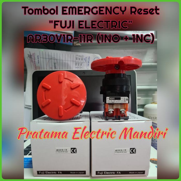 Jual Fuji Electric Giant Head Emergency Push Button With White Arrow ...