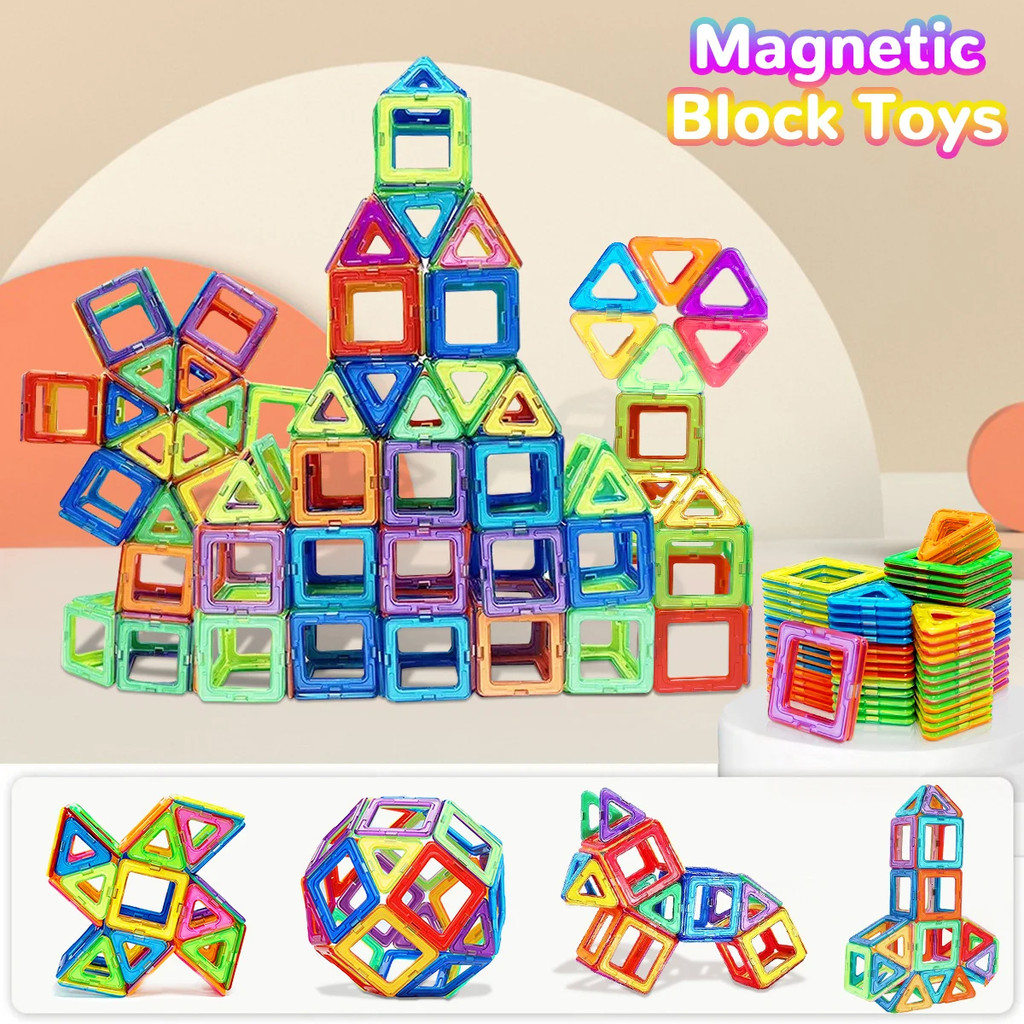 Jual Magnet Toys Big size DIY Magnetic Building Blocks Construction ...