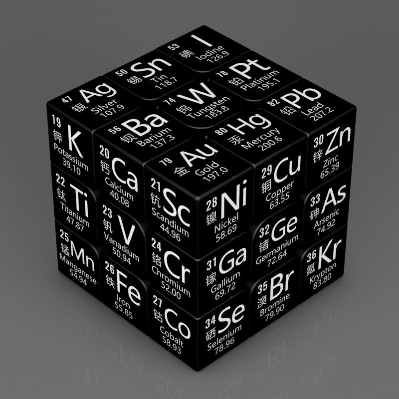 Jual 3x3x3 Magic Cube Chemical Periodic Table Physics 3x3 Puzzle Cubo ...
