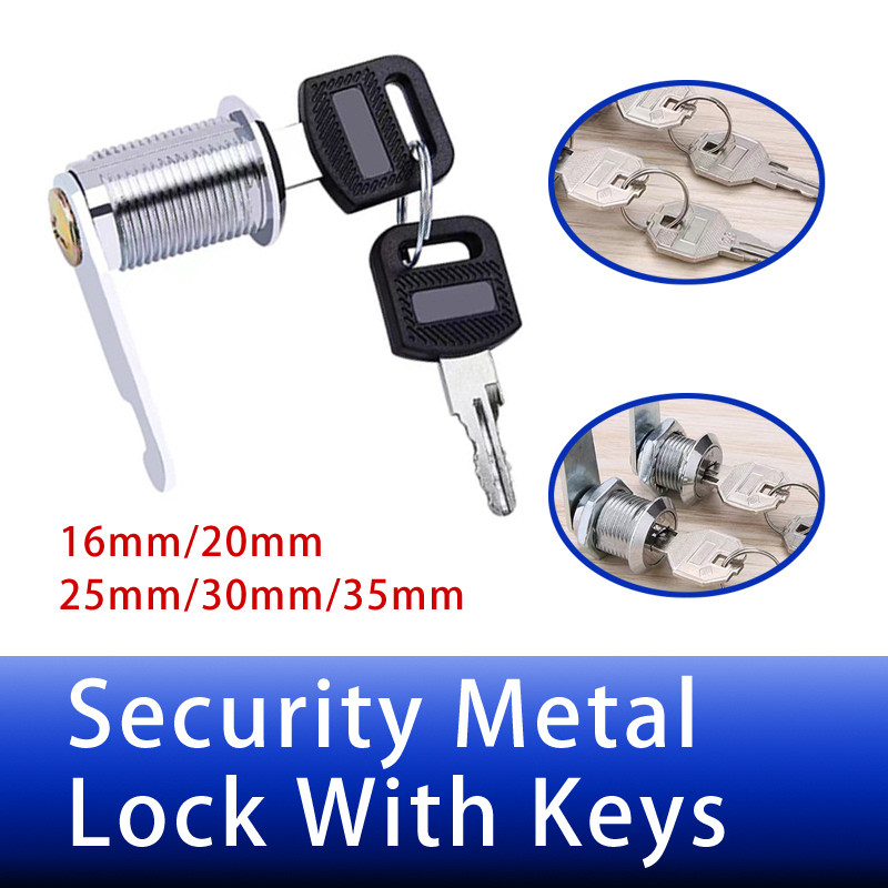 Jual Cam Lock Security Lock 16-35mm Cabinet Cam Lock Door Barrel Drawer ...