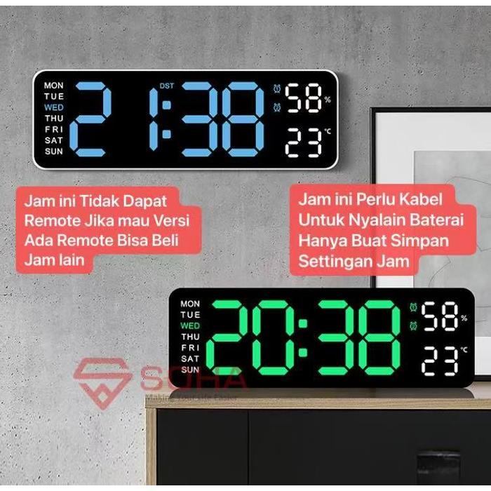 Jual Jd-5503 Jam Meja Digital Jam Dinding Led Angka Besar Alarm Suhu ...