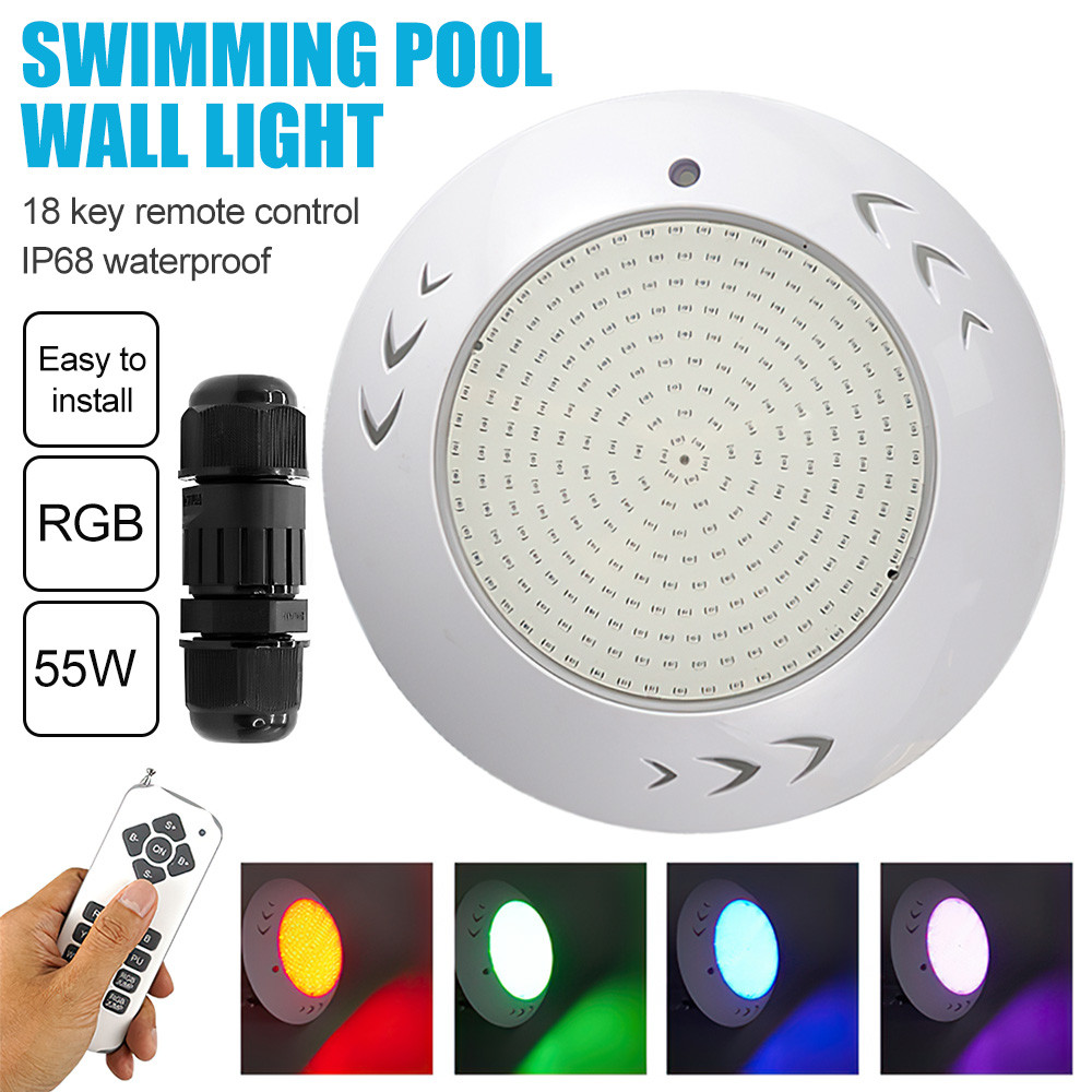 Jual Underwater Light Swimming Pool RGB LED Submersible Light AC 12V ...