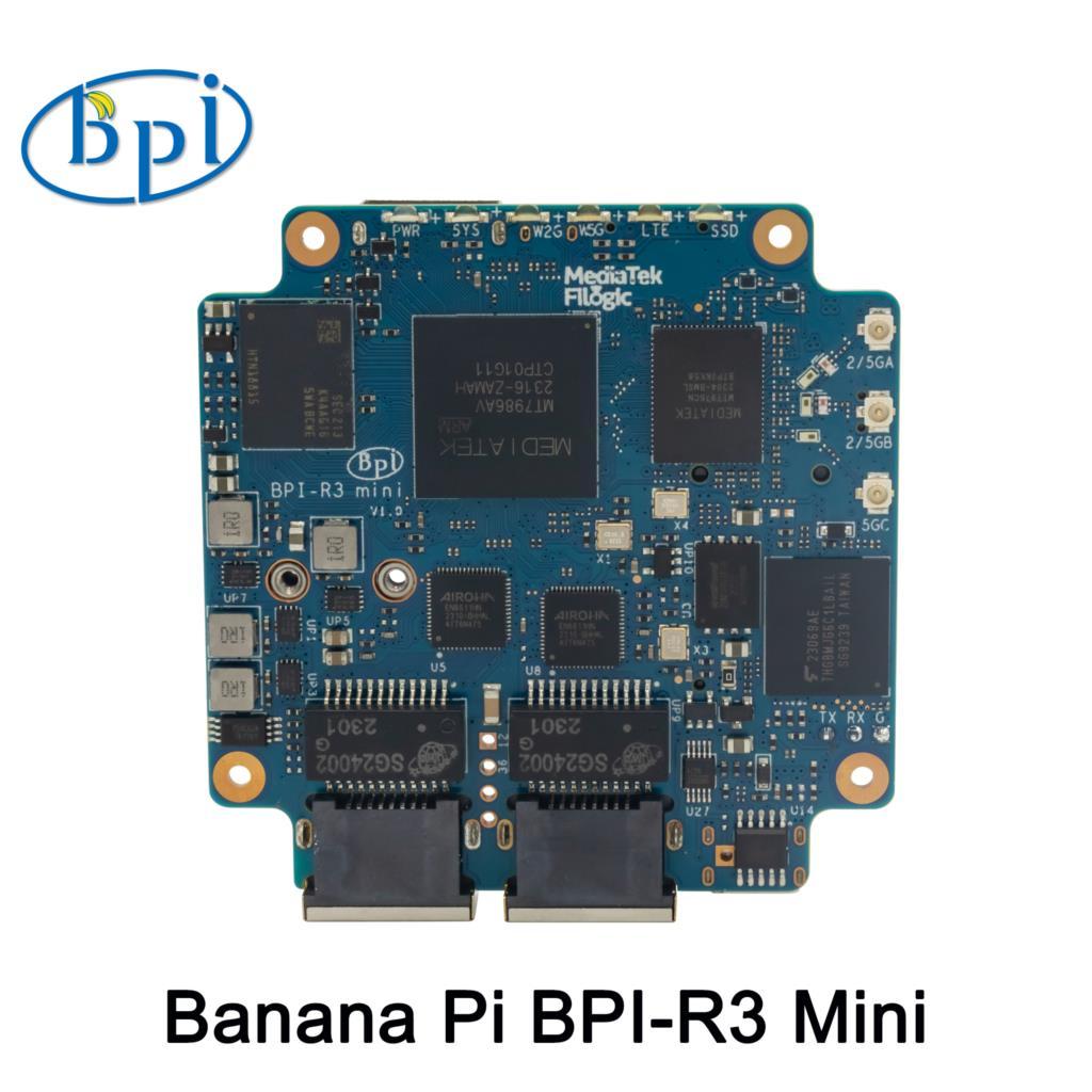 Jual Banana Pi BPI-R3 Mini Router Board MediaTek MT7986 ARM A53 2G DDR ...