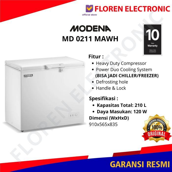 Jual Modena Freezer MD 0211 MAWH 210 Liter 1 Pintu MURAH GARANSI RESMI ...