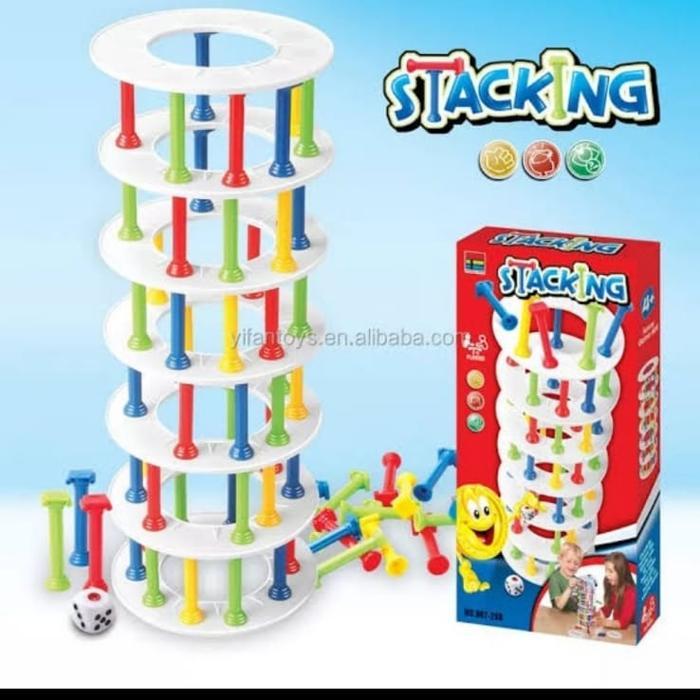 Jual mainan Stacking balance family games stacking tower board game 007 ...