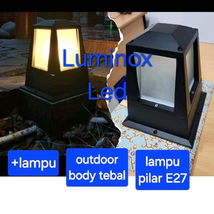 Jual LAMPU PILAR LED 4W 4WATT E27 / KAP TAMAN STAND PILAR BOLLARD E27 ...