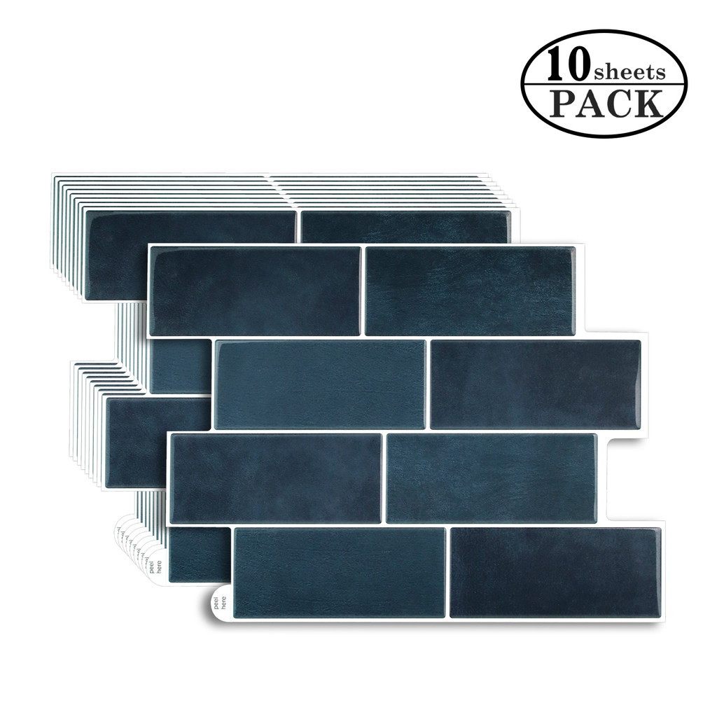 Jual 10 Sheets Wall Tiles Peel and Stick Vinyl Wallpaper 3D Square ...