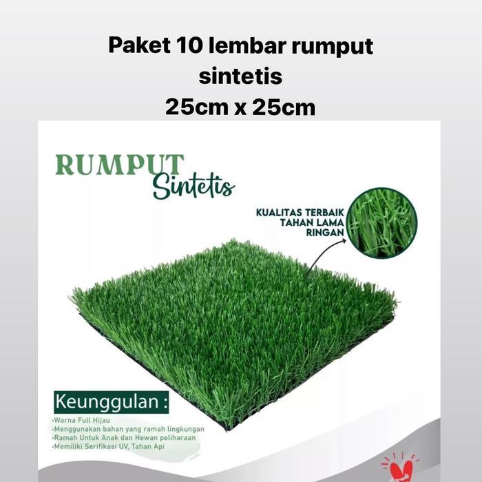 Jual Stok Baru Paket 10 lembar Rumput sintetis swiss 3cm 25cm x 25cm ...