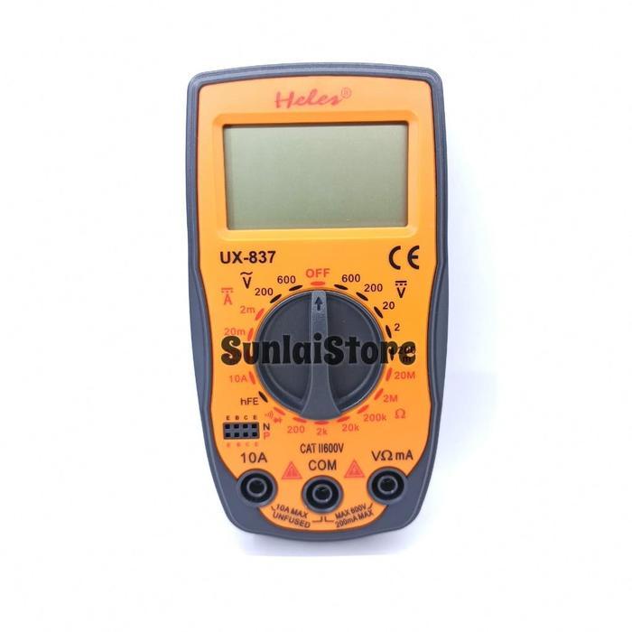 Jual Multitester Multimeter Digital Heles Ux-837Tr 837 Original ...