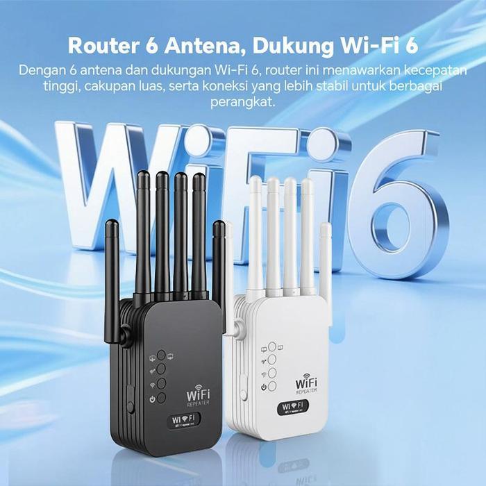 Jual Penguat Sinyal Wifi 6 Pengulang, Kecepatan 1200Mbps Koneksi Stabil ...