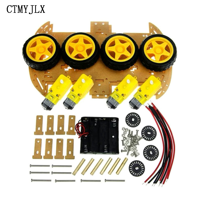 Jual BARU 4WD Smart Robot Car Chassis Kits for Arduino with Speed ...