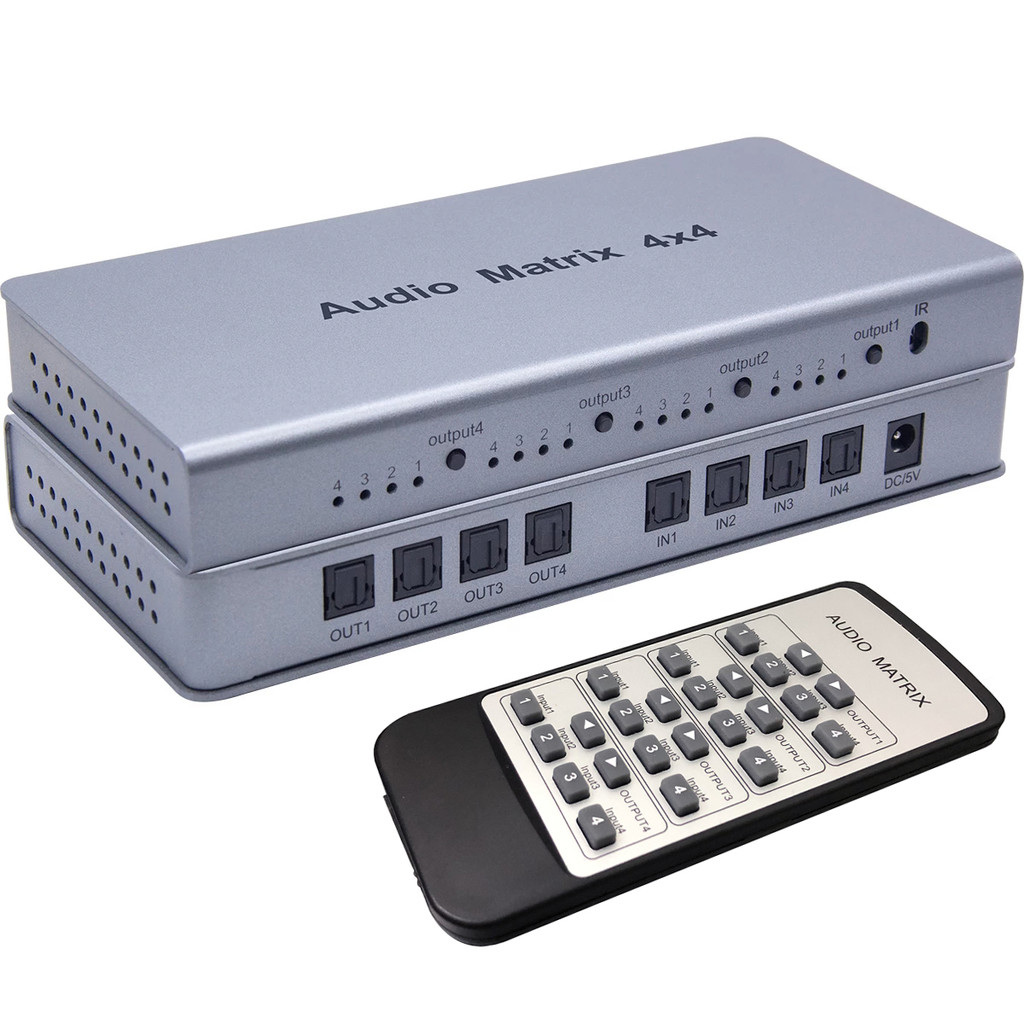 Jual 4x4 Audio Matrix Switcher Splitter SPDIF TOSLINK Digital Optical ...