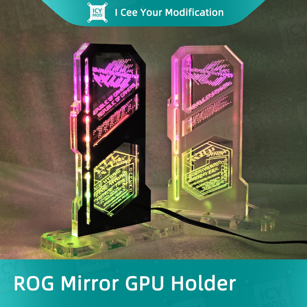 Jual VGA Bracket ARGB Mirror Vertical 20cm GPU Holder PC ROG Video Card ...