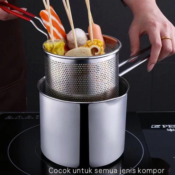 Jual Multifungsi Mini Deepfyer 4In1 Panci Pengorengan Stainless Steel ...