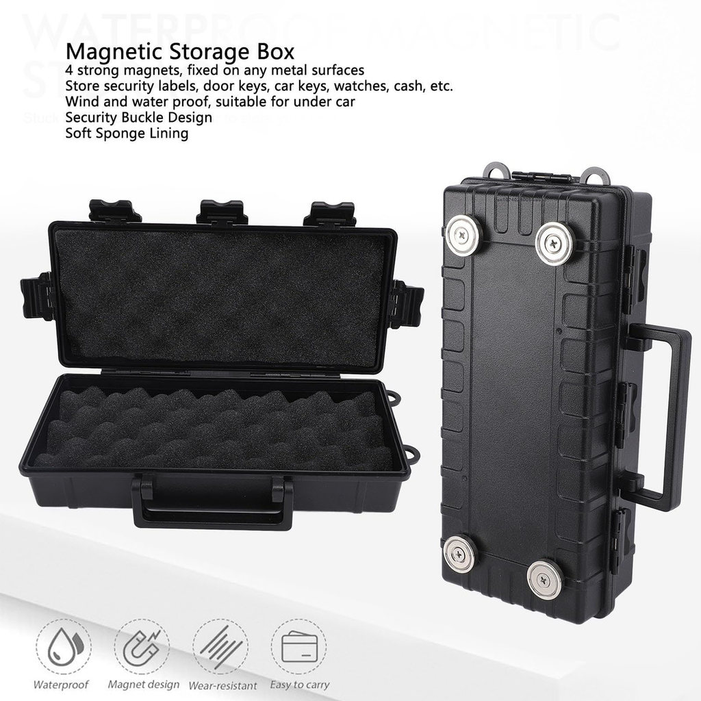 Jual Magnetic Key Box For Under Car Upgraded Waterproof Large Magnetic ...