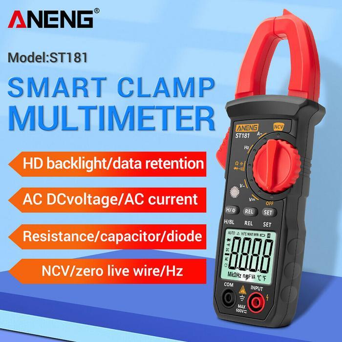 Jual Multimeter Clamp Alat Ukur Tes Tegangan Arus Listrik Digital Jepit ...