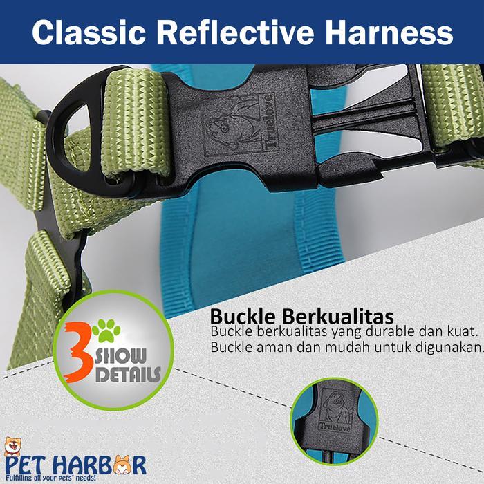 Jual TRUELOVE CLASSIC REFLECTIVE HARNESS / DOG HARNESS / ROMPI ANJING ...