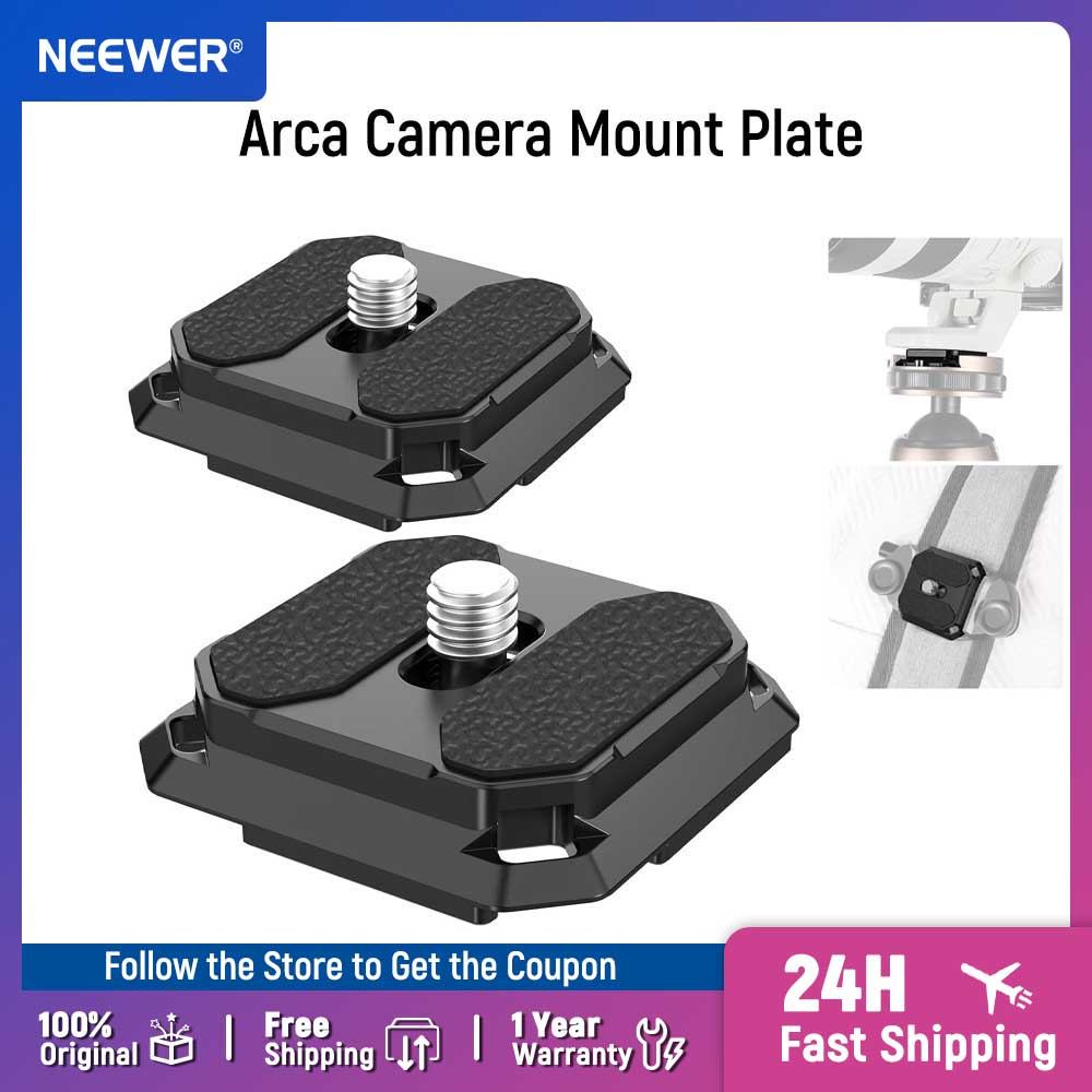 Kit De 2 Placas De Liberación Rápida NEEWER Compatibles Con Arca Swiss, Con Correa Y Arandelas Antideslizantes