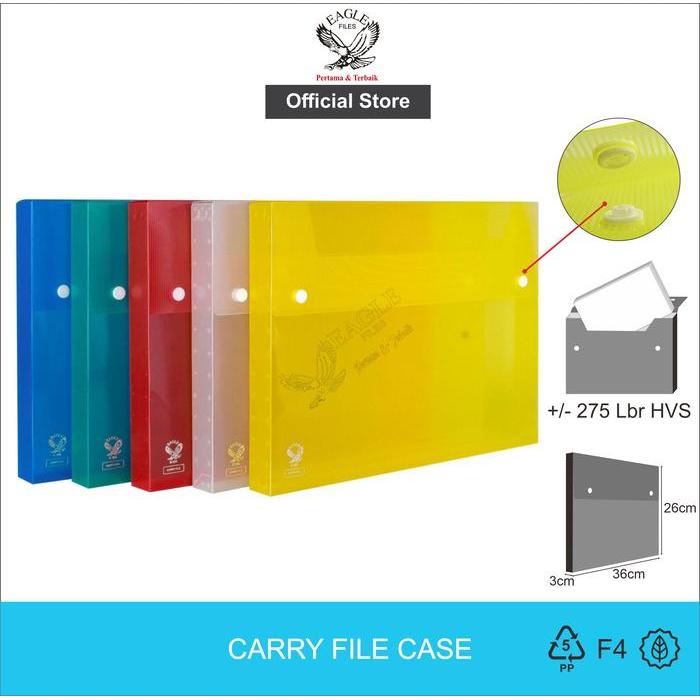 Jual Baru EAGLE FILES Carry File Box Transparan Tebal 3 Cm F4 (Folio ...