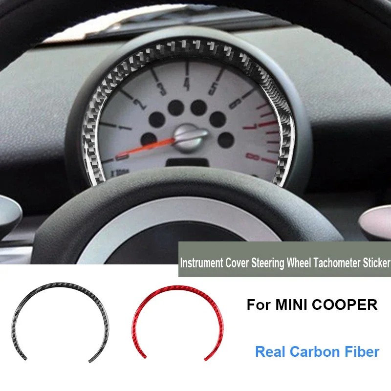 Jual Carbon Fiber Car Instrumnt Cover Steering Wheel Tachometer Sticker ...
