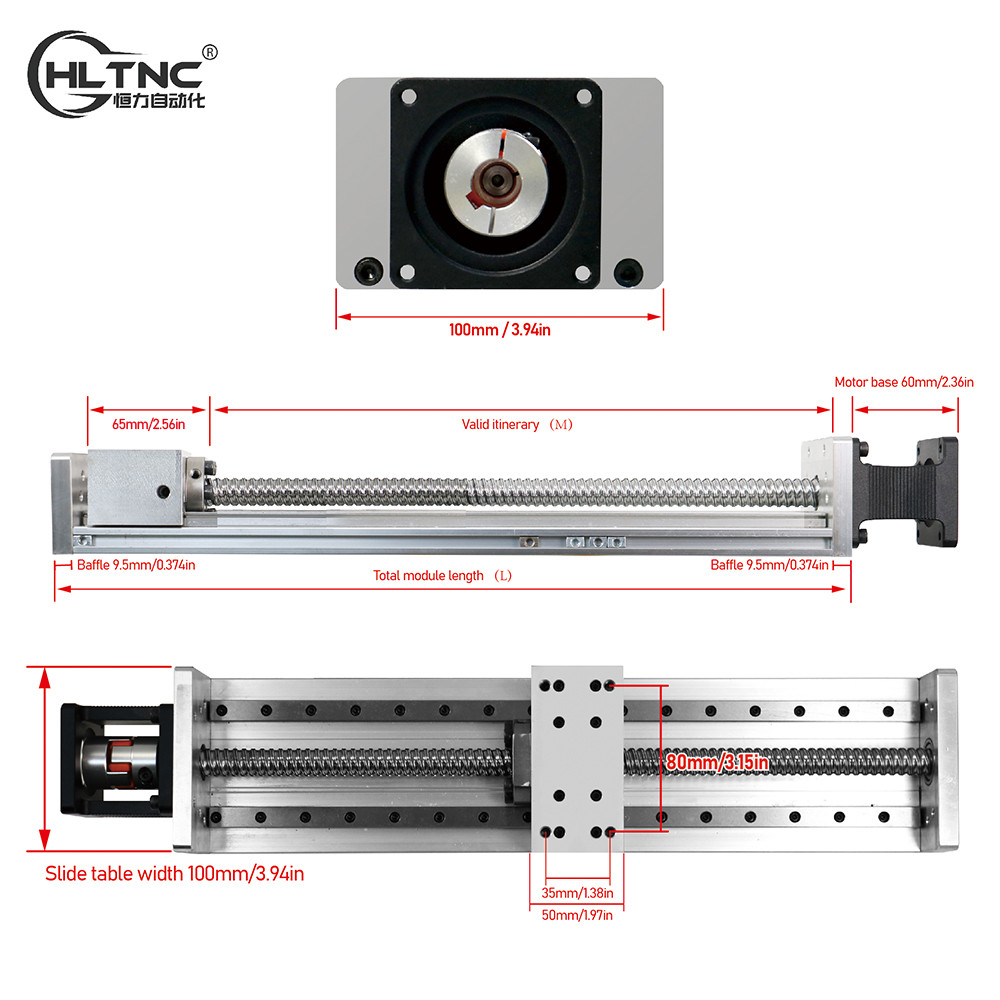 Jual HLTNC Micro Linear Guide Rails Sliding Table 100mm Width Linear ...