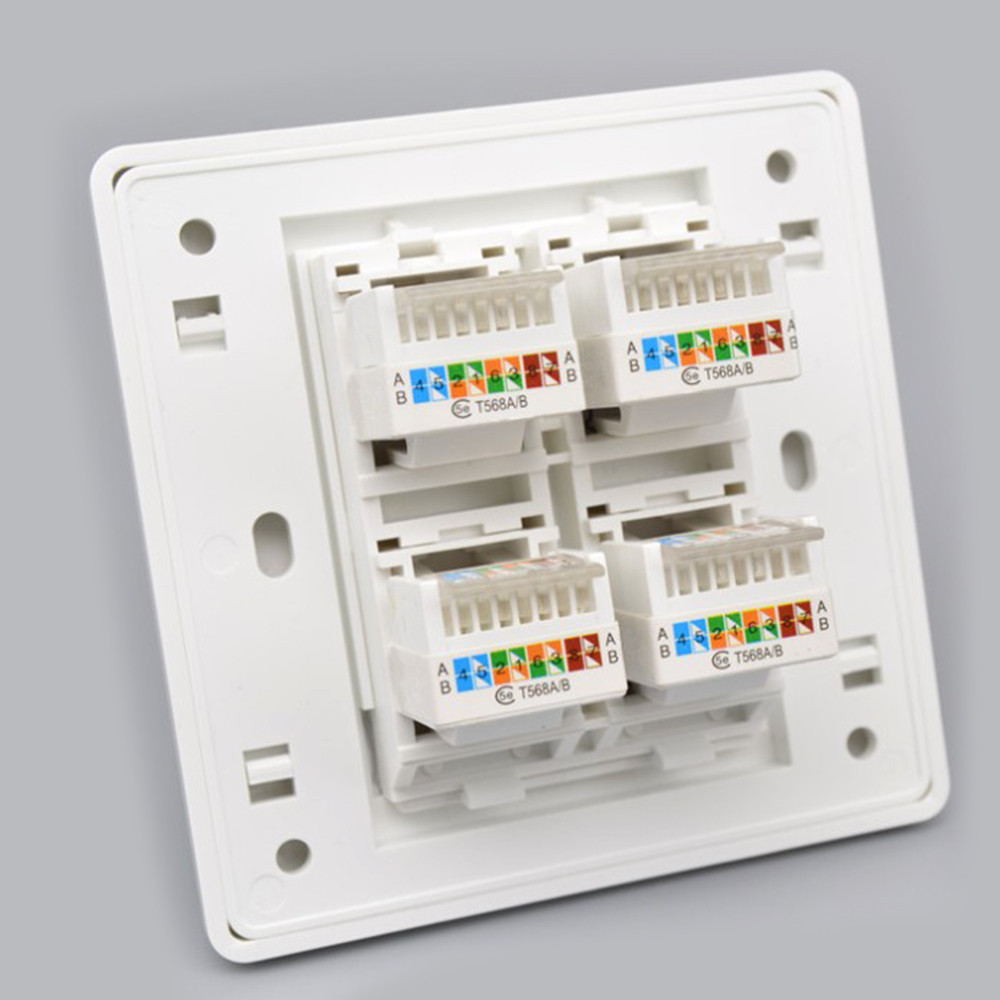 Jual Computer Network Module Socket Panel RJ45 CAT5E 86x86 Type Cable ...