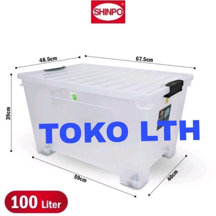 Jual Atlas Cb100 Container Box Roda Transparan 100 Ltr Shinpo Sip 102 ...