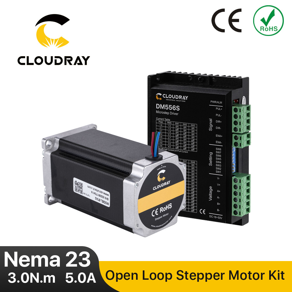 Jual JUAL Cloudray Nema 23 Open Loop Stepper Motor Kit 2 Phase 3N.m 5 ...