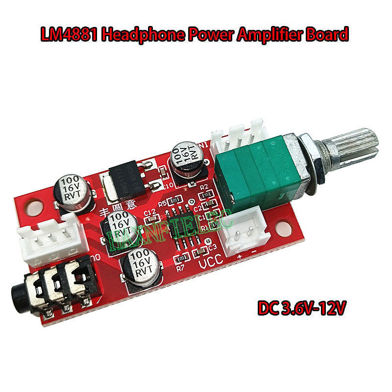 Jual LM4881 Headphone Power Amplifier Board Preamp Preamplifier Module ...