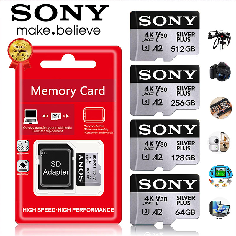 Jual Sony TF Memory Card 1TB High Speed Micro SD Card 512GB 256GB 128GB ...