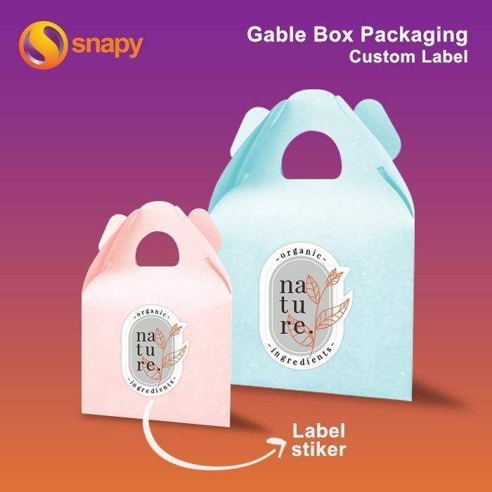 Jual Snapy Gable Box Packaging Custom Label - Ukuran S & M - Bahan ...
