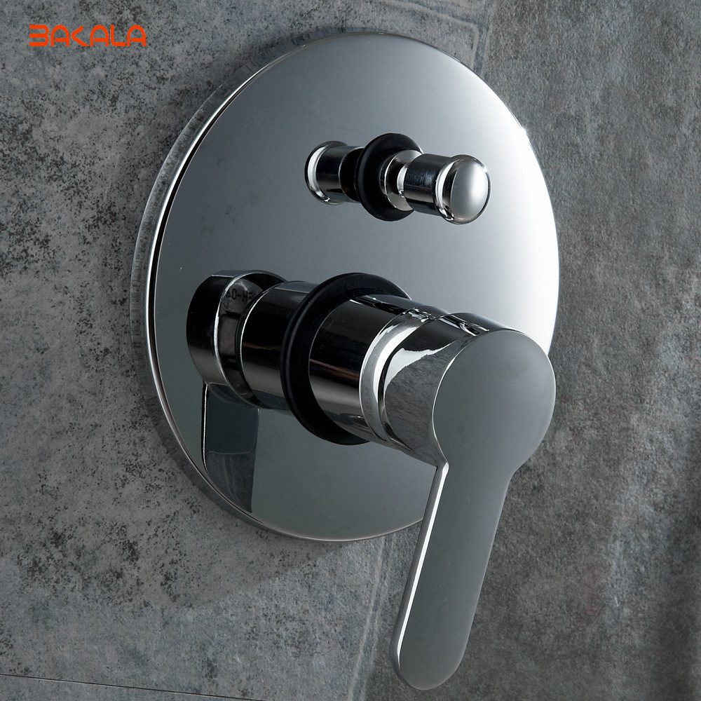 Jual Single Handle Round Shape Solid Brass Wall Mount Shower Mixer ...