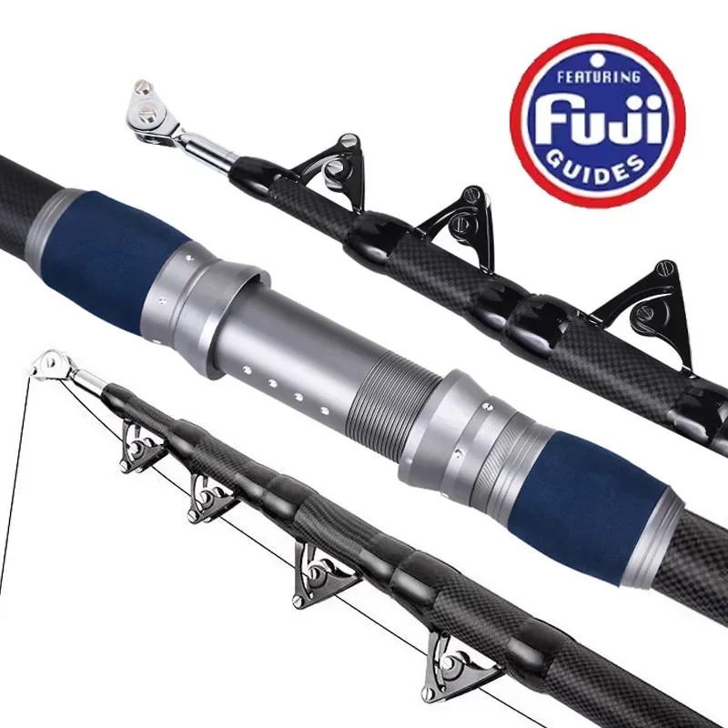 Jual 4.2M Carbon Fishing Rod 50kg above Superhard Long Distance ...