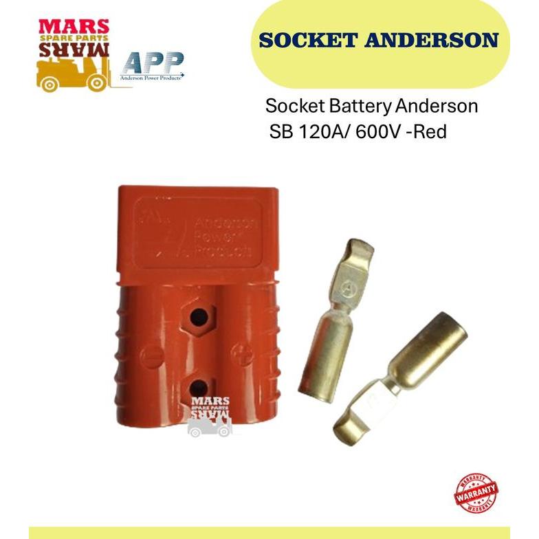 Jual Socket Battery ANDERSON SB120A Red For Forklift | Shopee Indonesia