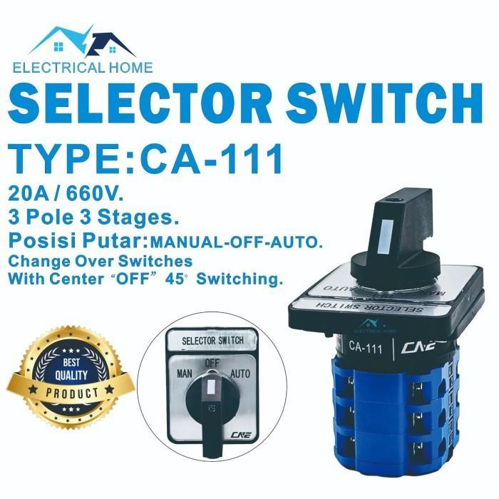 Jual Selector Switch 3 Pole 3 Stages CA-111 MAN-OFF-AUTO | Shopee Indonesia