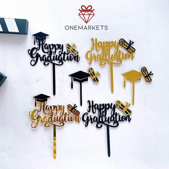 Jual Topper Wisuda - Topper Graduation -Happy Graduation Motif Topi ...