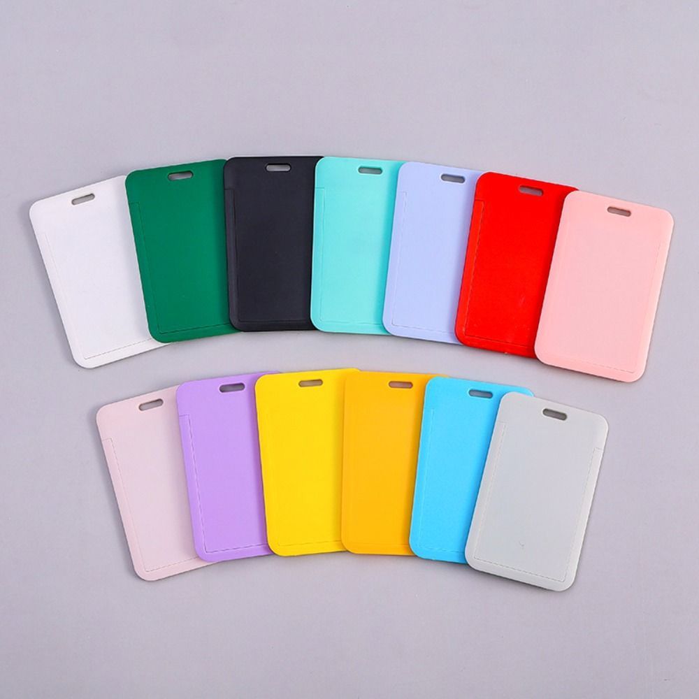 Jual 1Pcs Sliding Card Cover Id Name Badge Holder Pass Bus Work Card ...
