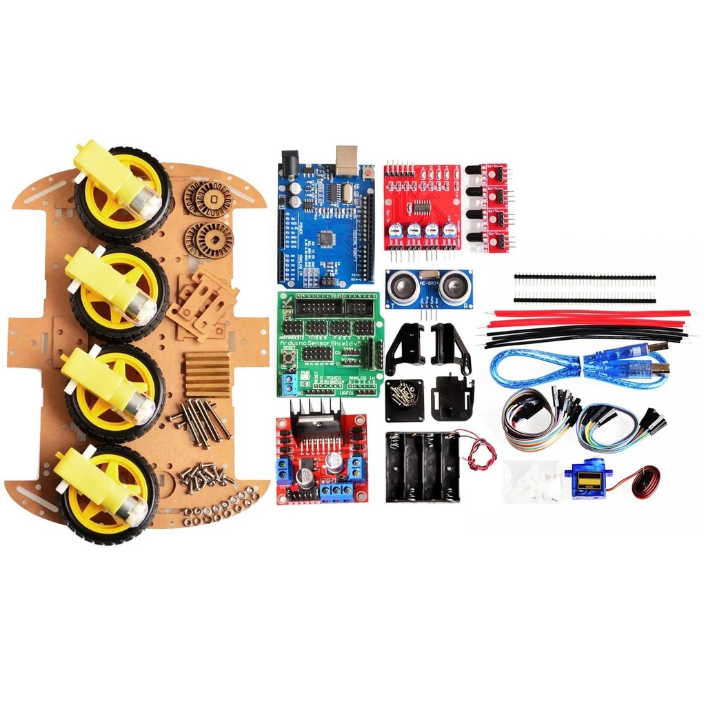 Jual Motor Smart Robot Car Chassis Kit Speed Encoder Battery Box 2WD ...