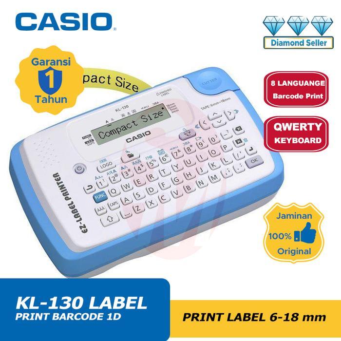 Jual SALE Label Mesin Casio KL-130 PRINTING LABEL Cetak Nama Barcode ...