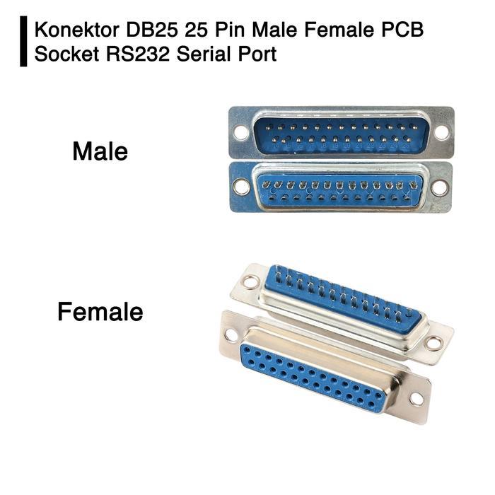Jual Konektor DB9 DB25 DB 9 25 Pin Male Female PCB Socket RS232 Serial ...
