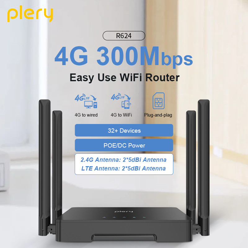 Jual BEST SELLER PLERY 300-1200Mbps 4G Outdoor LET Router Insert a Sim ...
