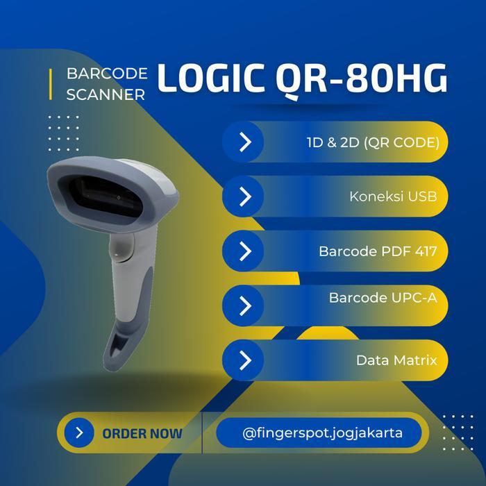 Jual Barcode Scanner QR Code Logic QR 80 HG - Otomatis Scan - Bisa Scan ...