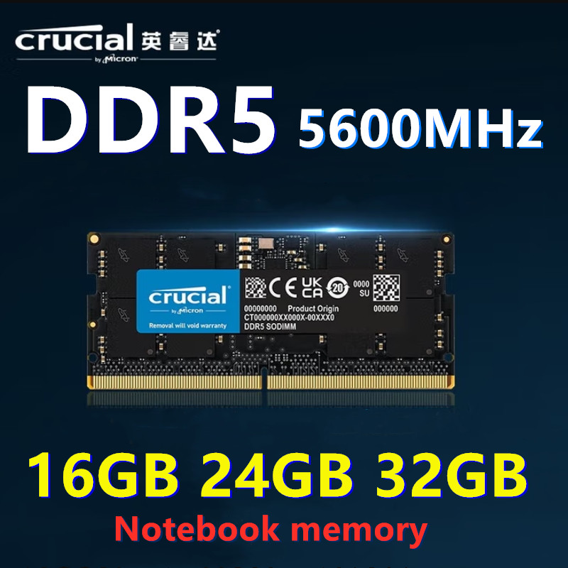 Jual Crucial DDR5 RAM 32GB 16GB 24GB DDR5 5600mhz 1.1V notebook memory ...