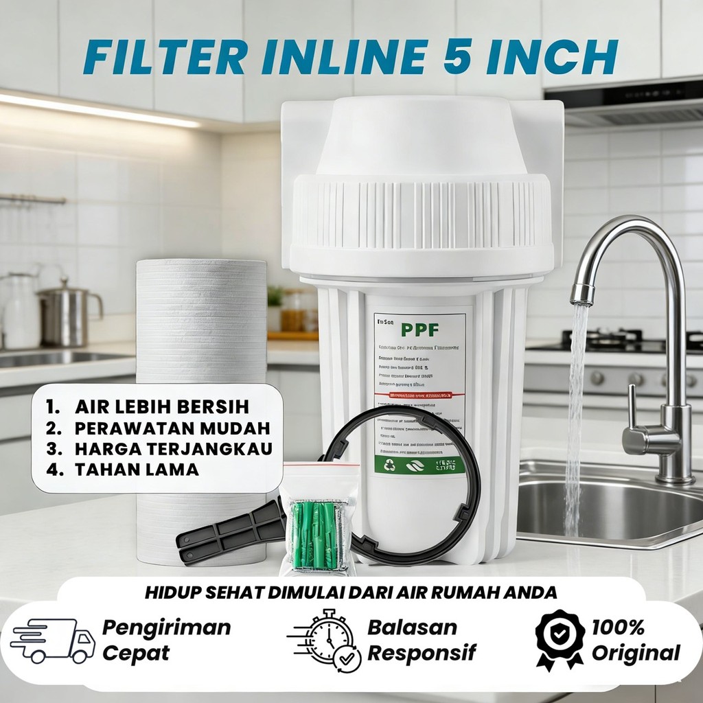 Jual Paket Filter Air Kotor 5 Inch + Filter PPF 5 Micron – Warna ...
