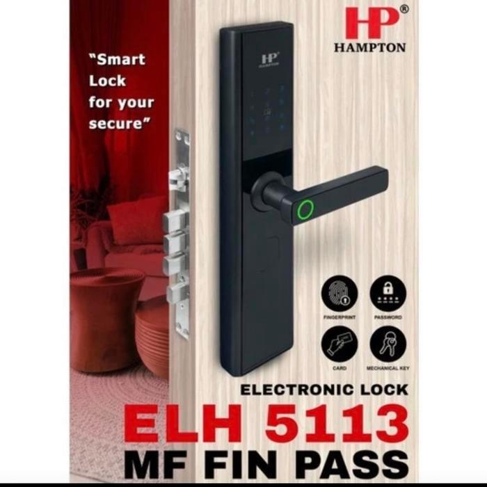 Jual Hampton Smart Lock Hampton Elh 5113 Mf Fin Pass Hitam - Kunci ...