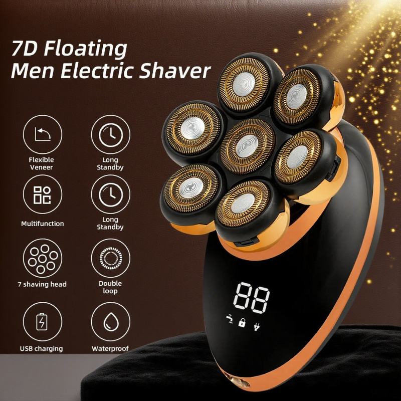 Jual Electric 7 Floating Cutter Head Usb Fast Charging Shaving Machine ...